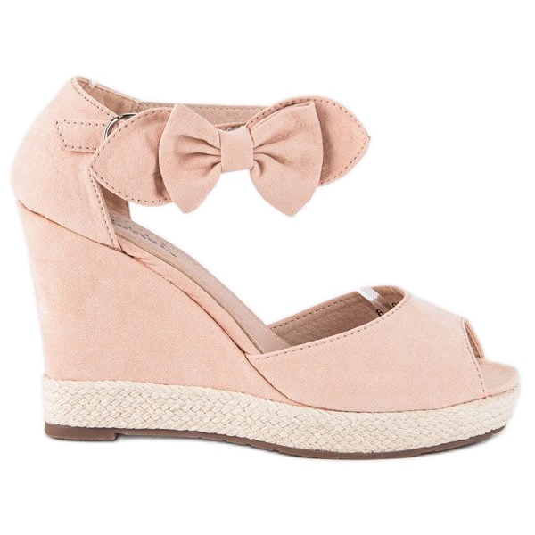 Seastar Espadrillas con zeppa e fiocco rosa
