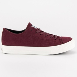 Andy Z Sneakers in pelle scamosciata bordeaux multicolore rosso