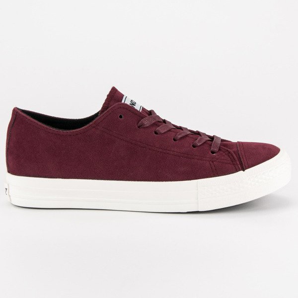 Andy Z Sneakers in pelle scamosciata bordeaux multicolore rosso