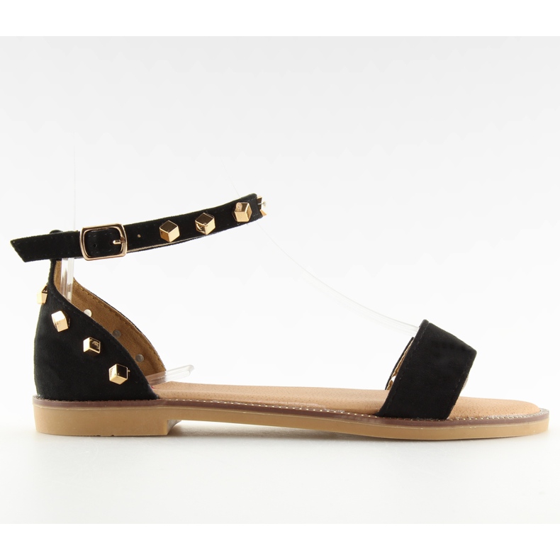 Sandali neri con borchie 117-11 neri nero