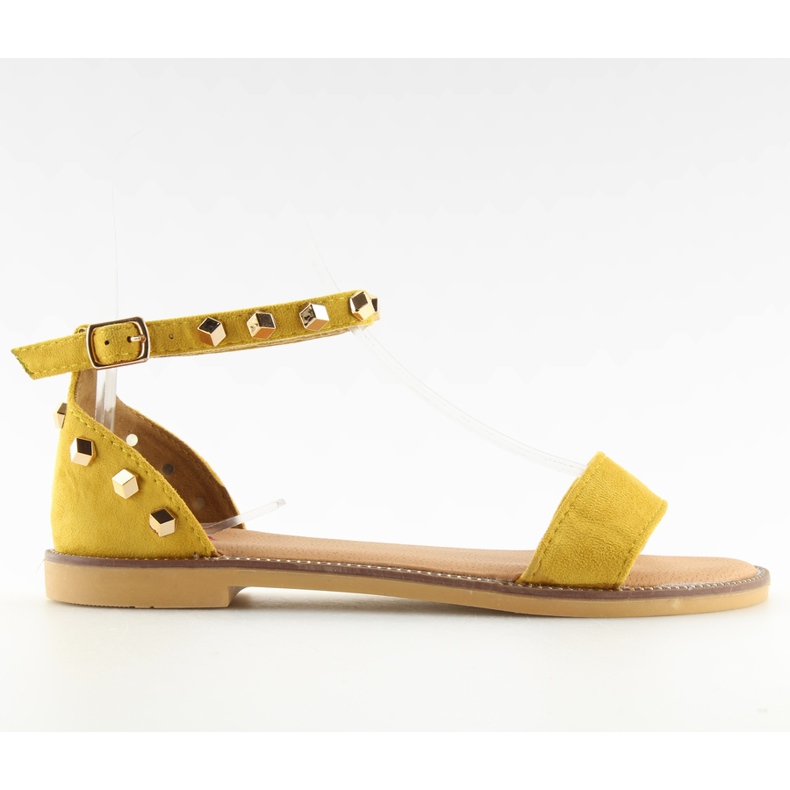 Sandali gialli con borchie 117-11 Giallo