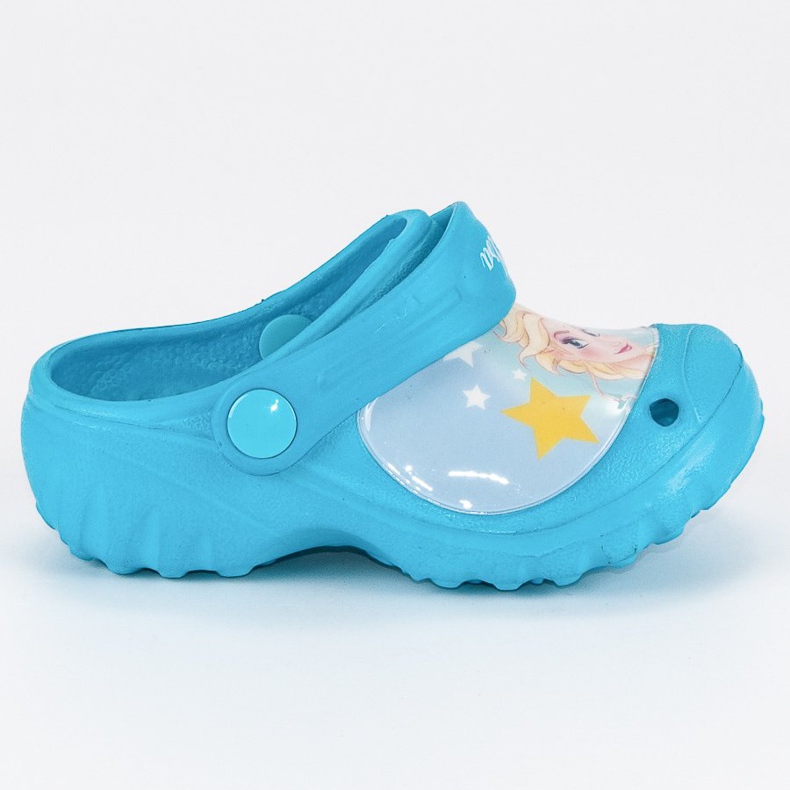 Pantofole di gomma nella terra del ghiaccio blu