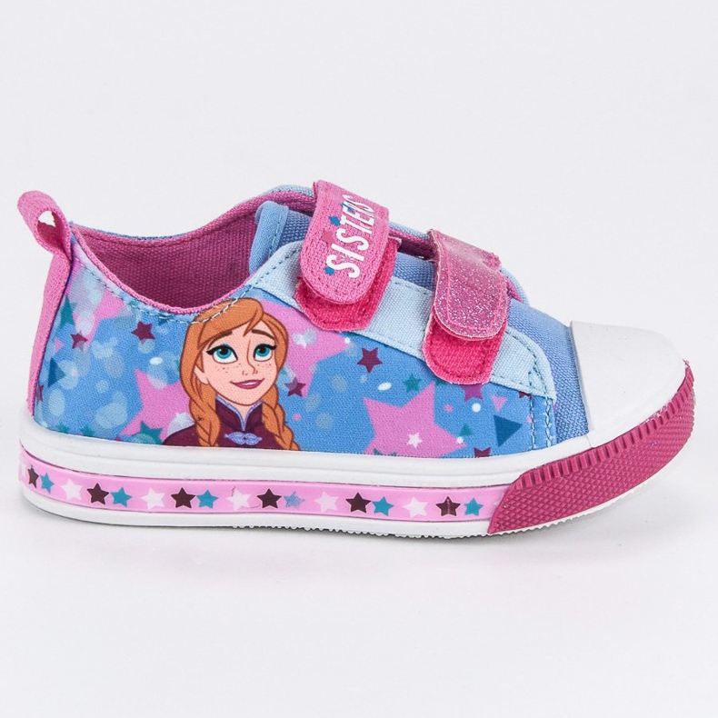 Scarpe da ginnastica su velcro Ice Land blu rosa