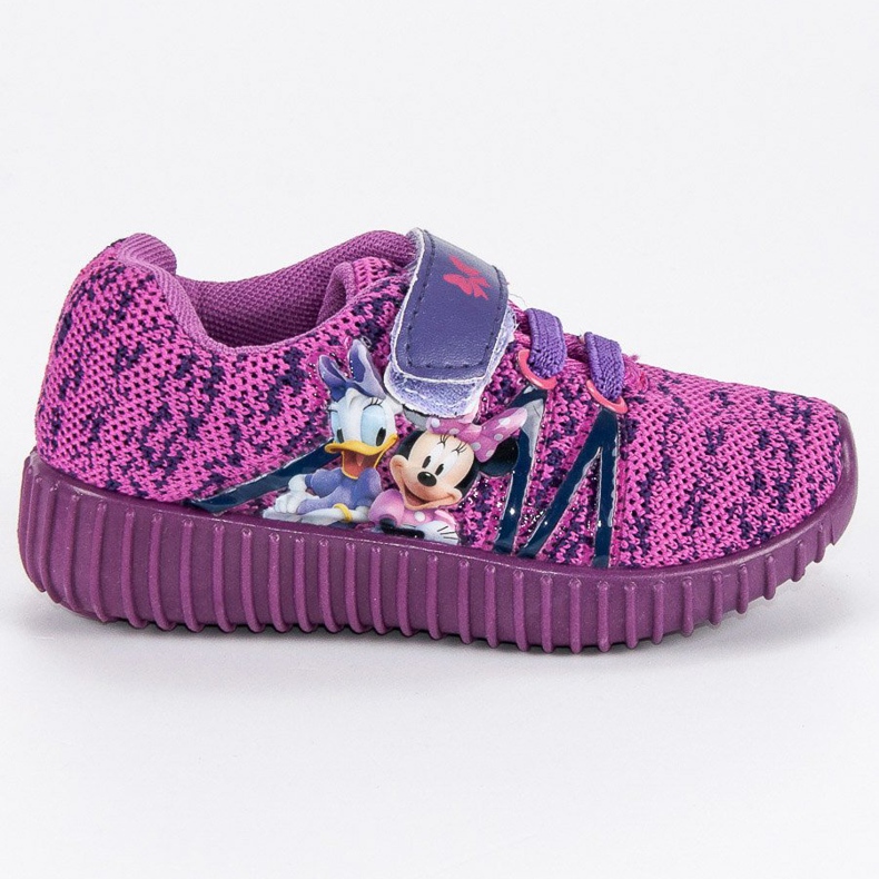 Sneakers Disney con velcro viola