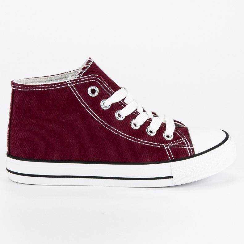 Tied Sneakers Over Ankle multicolore rosso