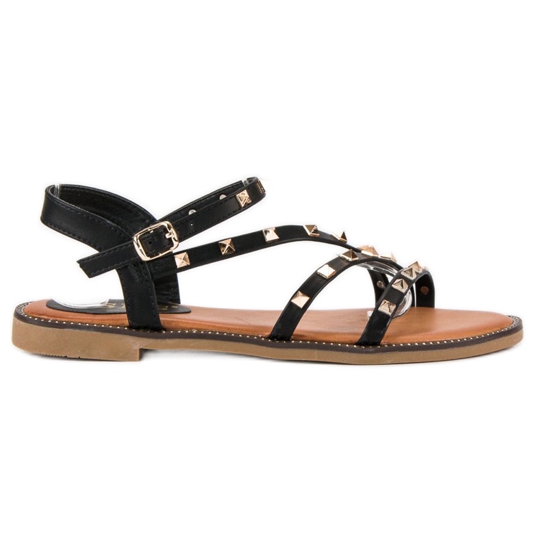 SDS Sandali bassi con borchie nero