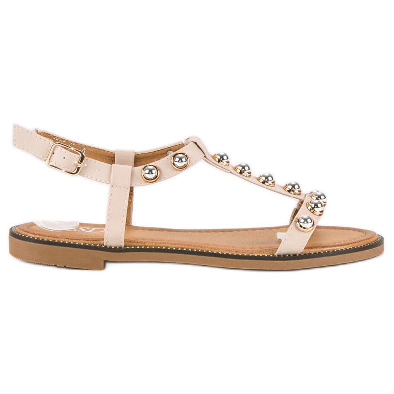 SDS Sandali Beige Con Fibbia