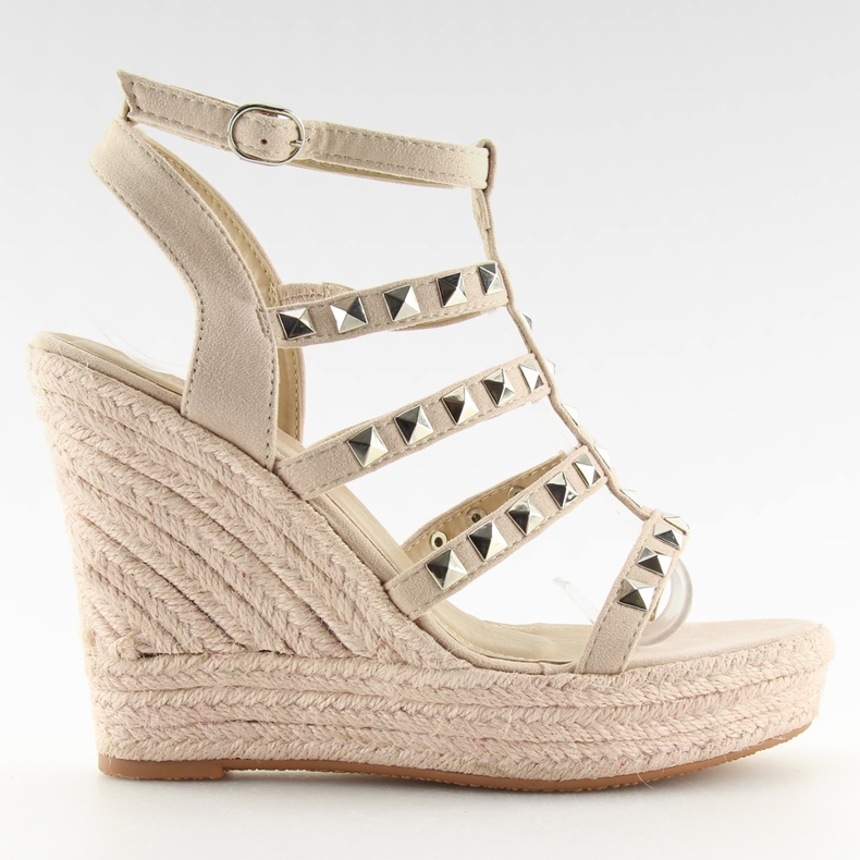 Espadrillas beige con zeppa 3811-17 Beige
