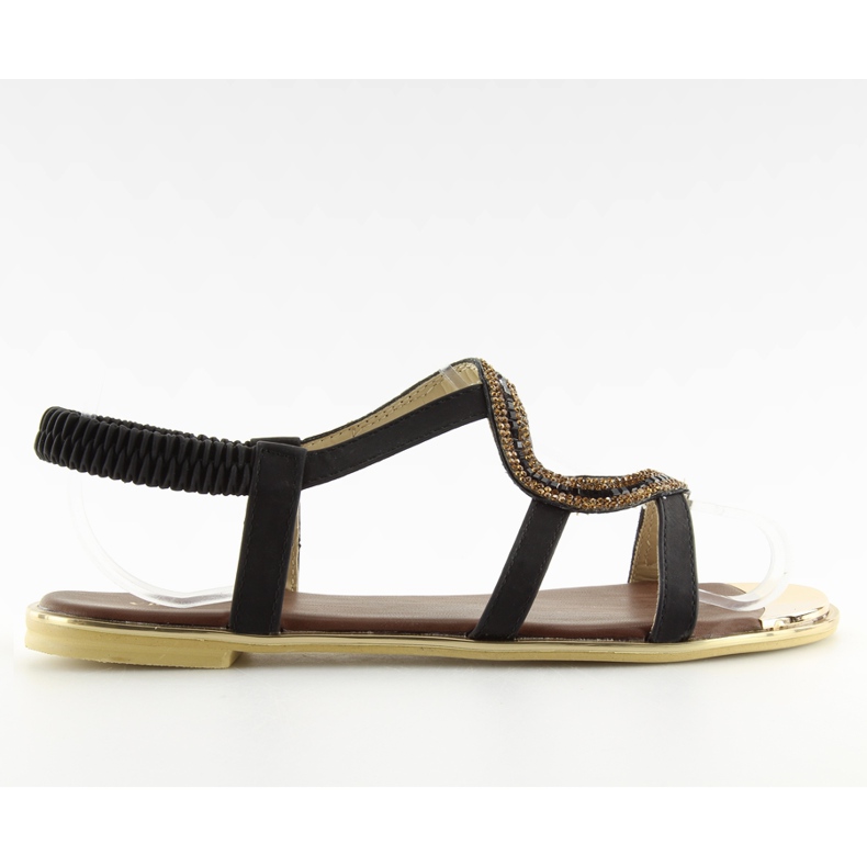 Sandali neri asimmetrici 4157 Nero