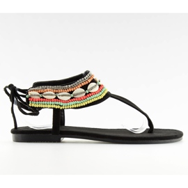 Sandali neri con perline 8241 neri nero