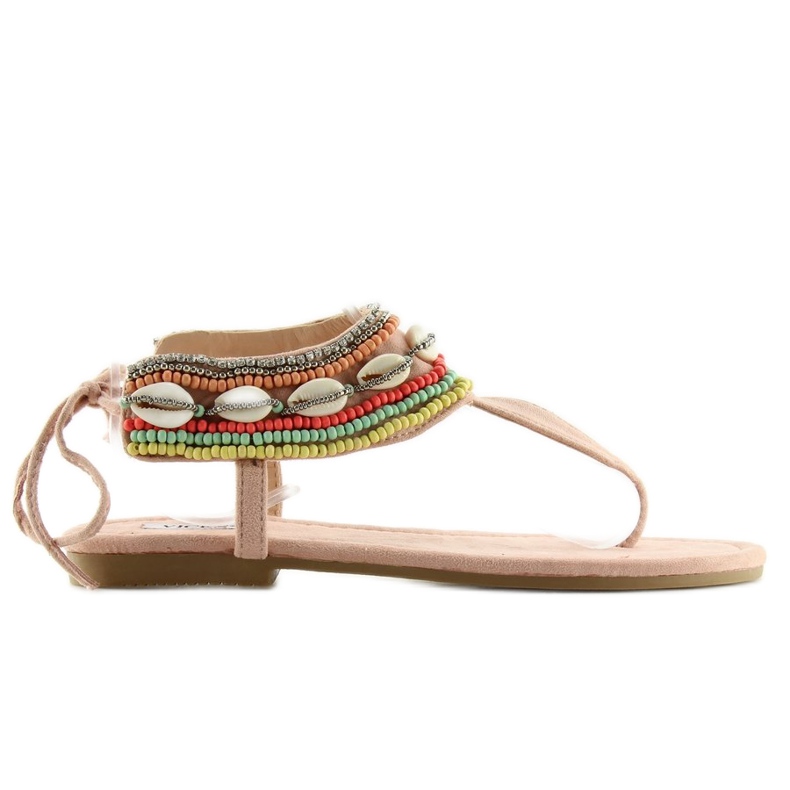 Sandali con perline rosa 8241 Rosa