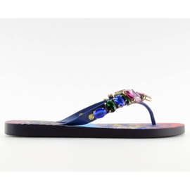 Infradito con pietre 8250 Blu viola
