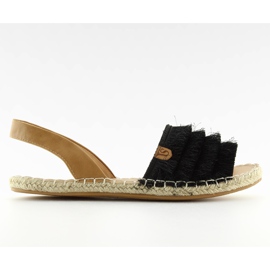 Espadrillas nere stile caraibico 8413 nero