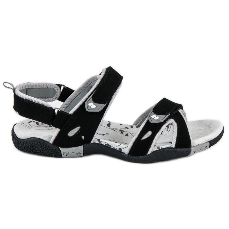 Hasby Sandali da donna con velcro nero