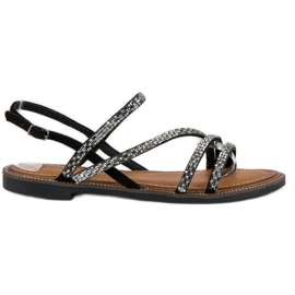 Fama Sandali piatti alla moda nero
