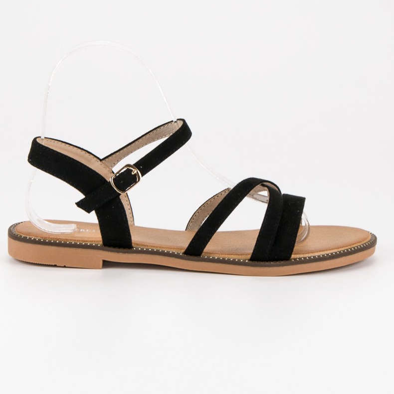 Ch. Creation Sandali da donna in camoscio nero