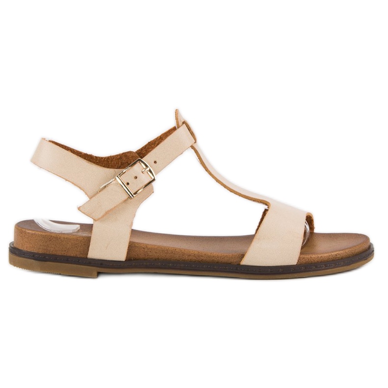 Licean Sandali con fibbia beige