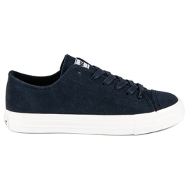Andy Z Sneakers stringate in camoscio blu