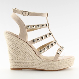 Espadrillas su zeppe beige 9529 beige