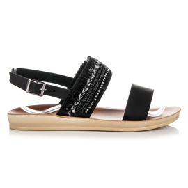 Beauty Girl'S Sandali neri con perline nero