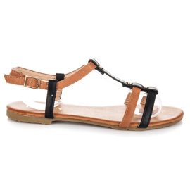 Licean Sandali con chiusura nero marrone