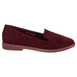 Signori in pelle scamosciata marrone rossiccio rosso