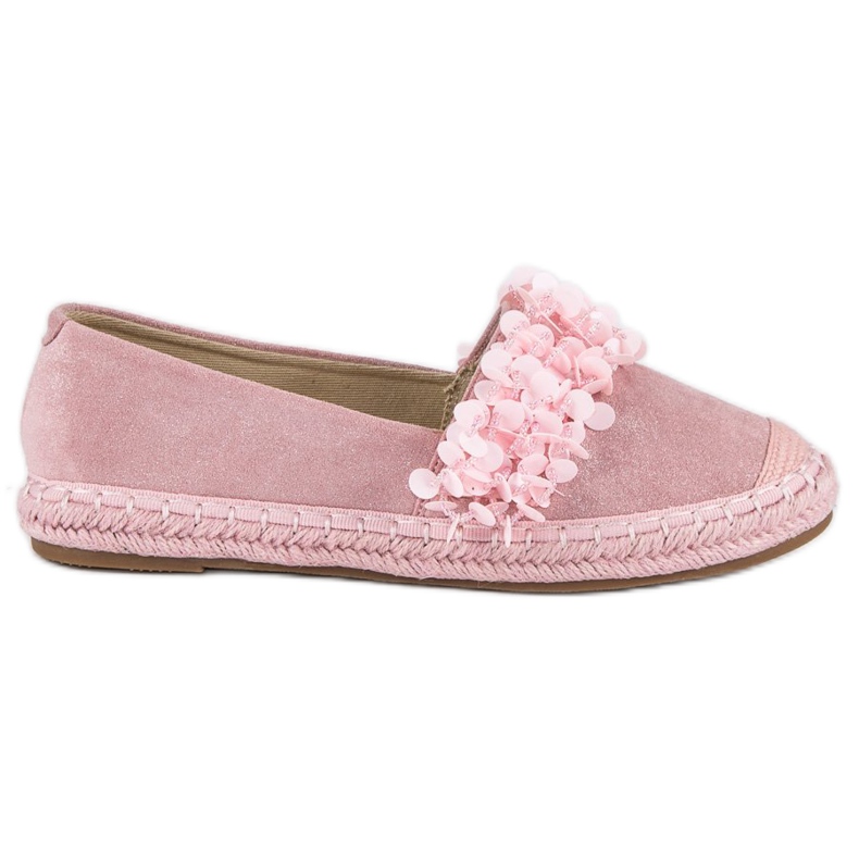 Vices Morse per espadrillas in camoscio rosa