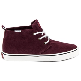Andy Z Sneakers alla caviglia in camoscio rosso