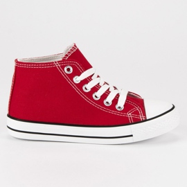 Scarpe da ginnastica aderenti sopra la caviglia rosso