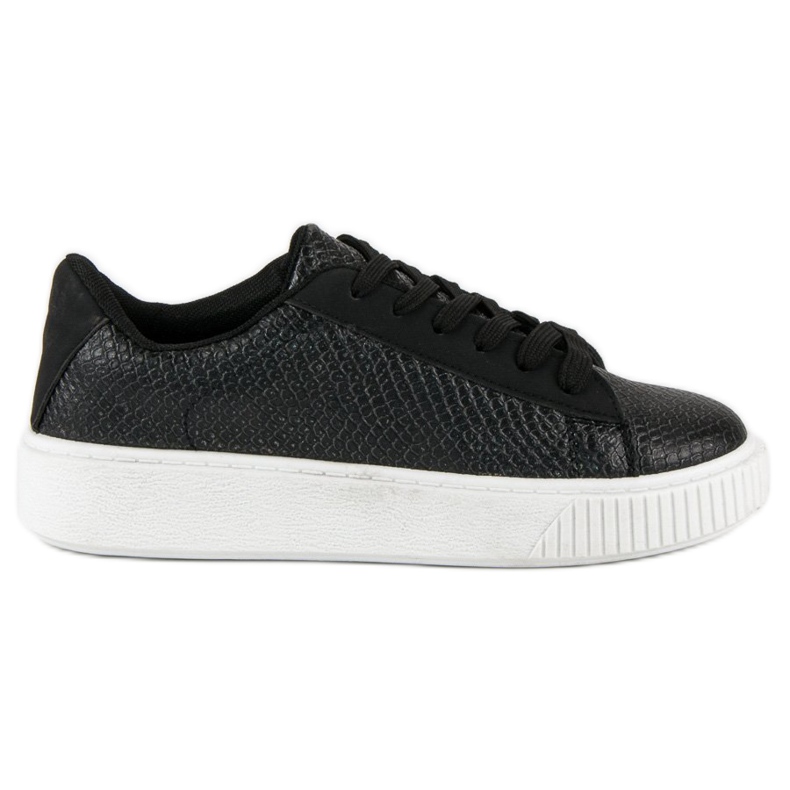 Sneakers nere con stampa serpente nero