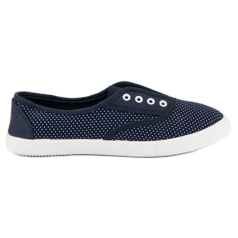 Sneakers slip-on a pois blu