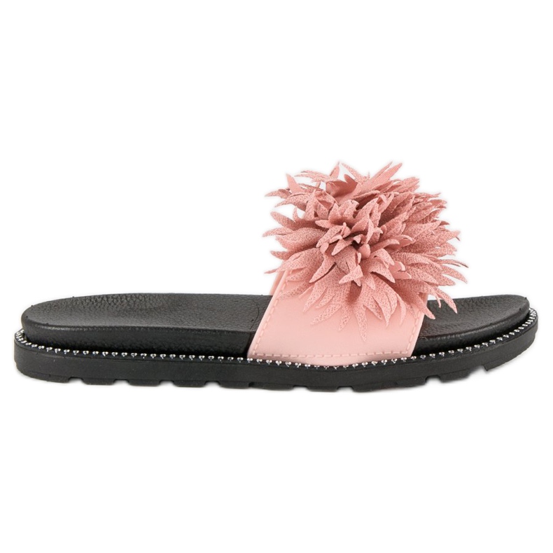 Ciabatte con pompon rosa