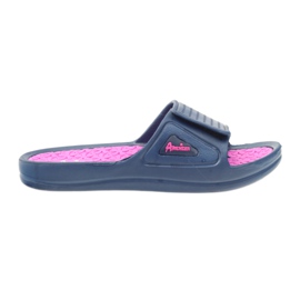 American Club Ciabatte da acqua blu navy americane rosa