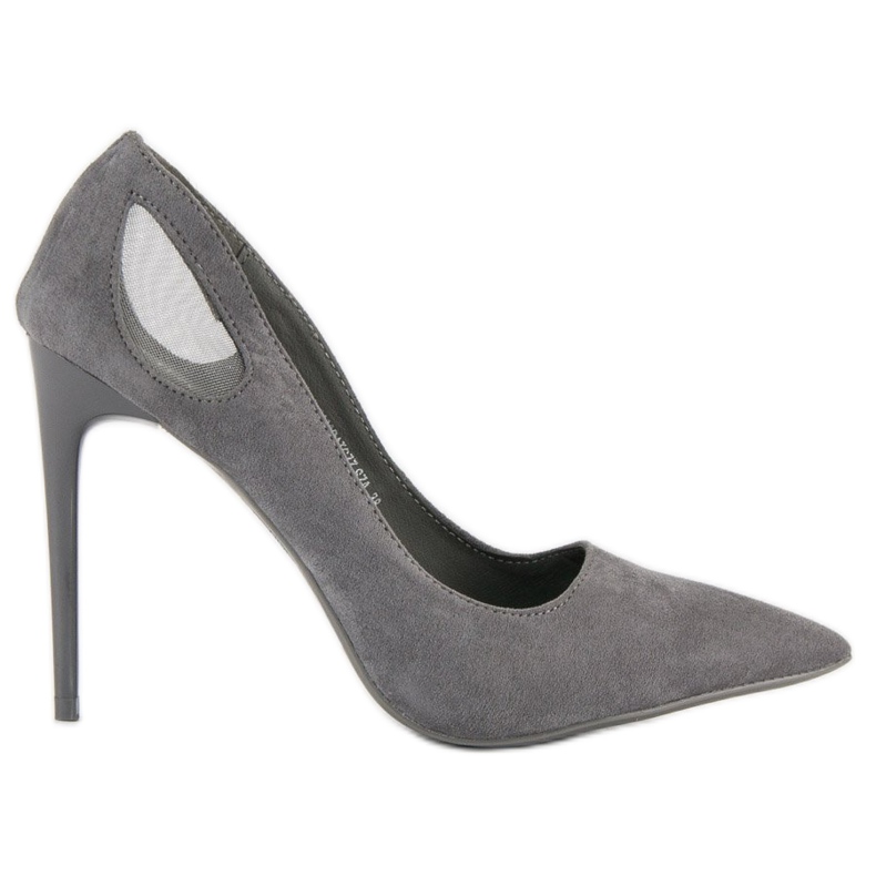 Decollete vinceza in camoscio grigio
