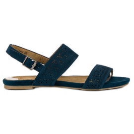 Corina Sandali bassi in camoscio blu