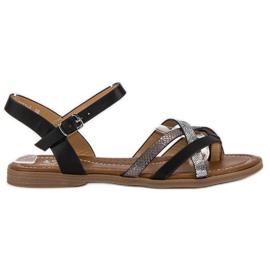 Small Swan Sandali neri classici nero grigio