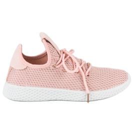 Scarpe sportive in polvere rosa