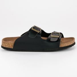 American Club Comode pantofole americane da uomo nero