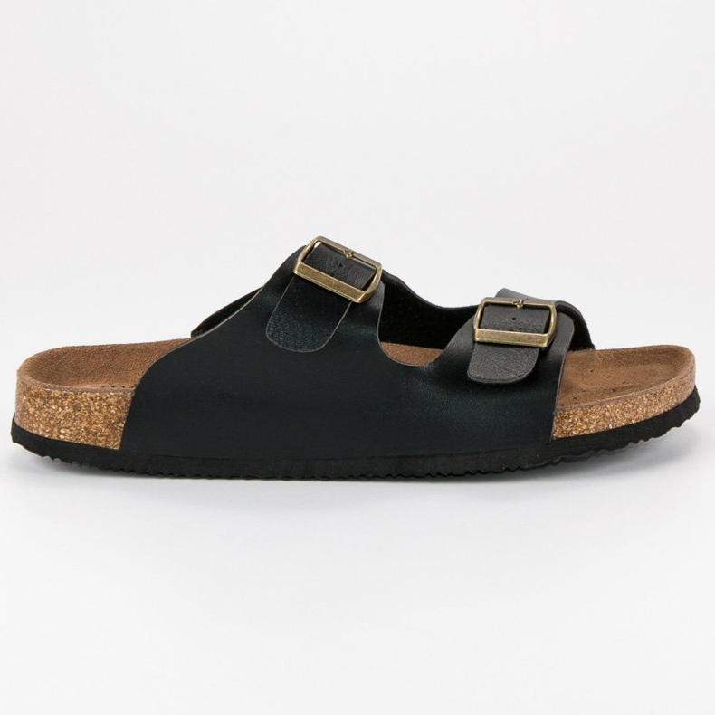 American Club Comode pantofole americane da uomo nero