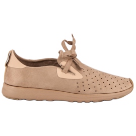 Kylie Slipons in pelle scamosciata traforati marrone