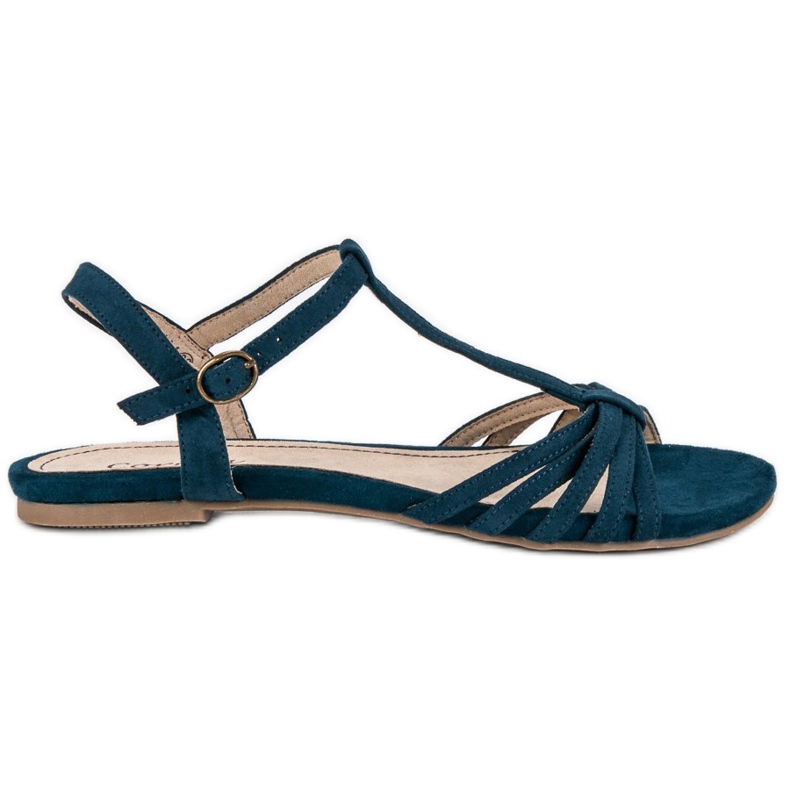 Corina Sandali piatti blu navy
