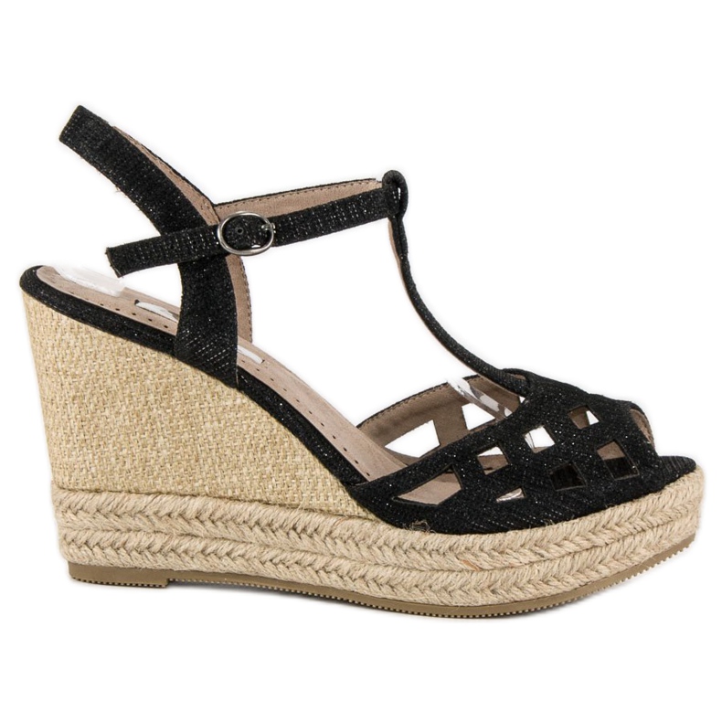 Corina Comodi sandali con zeppa nero