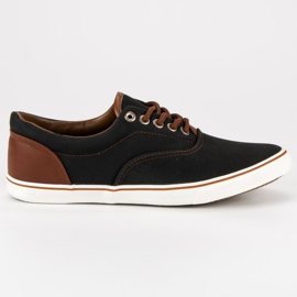 SDS Sneaker da uomo legate nero marrone