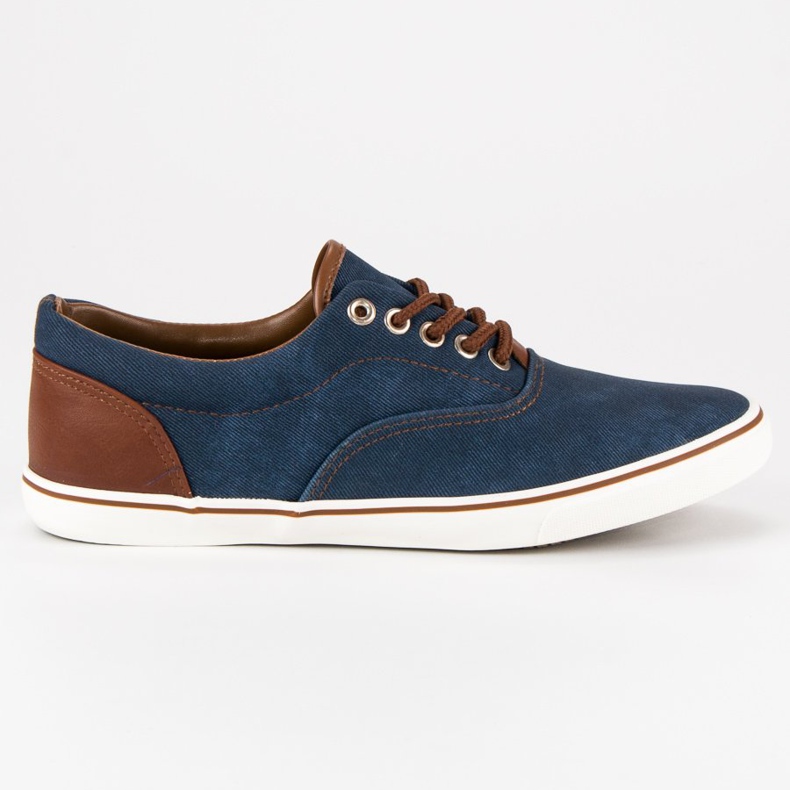 SDS Sneaker da uomo legate marrone blu navy