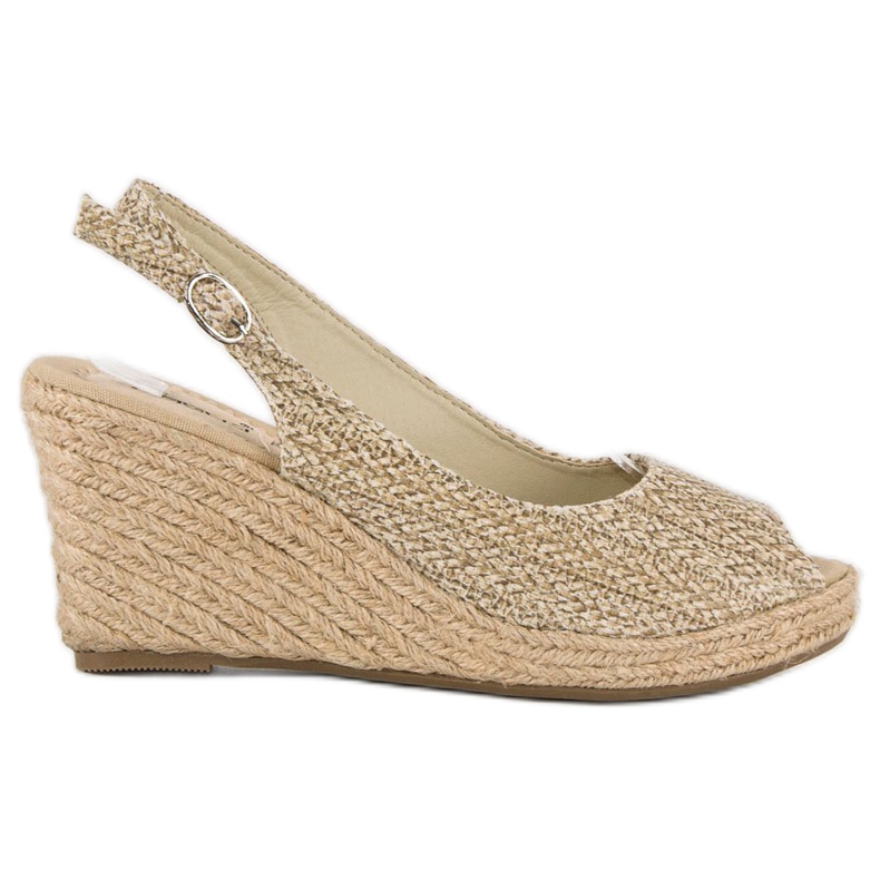 Espadrillas beige con zeppa