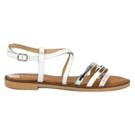 Bestelle Sandali bianchi chiusi con fibbia bianco