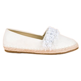 VICES Espadrillas in camoscio bianca