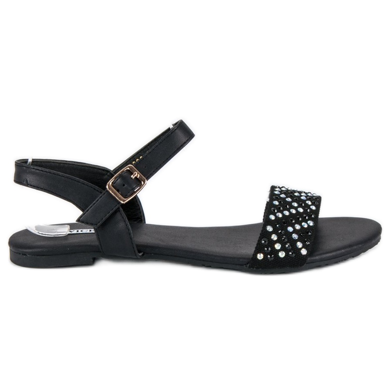 Vices Sandali alla moda con morse piatte nero