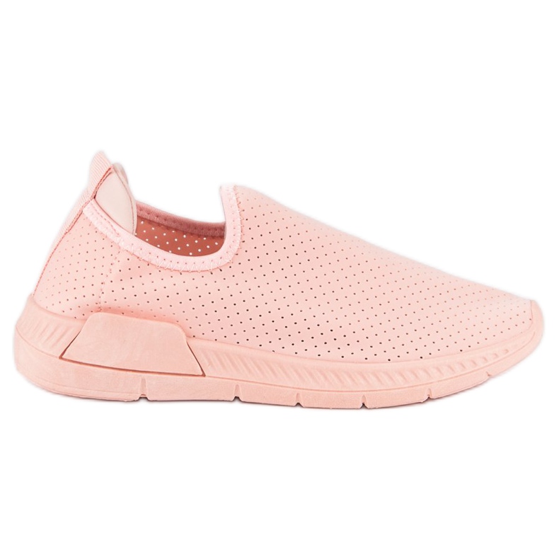 Scarpe sportive slip-on traforate rosa