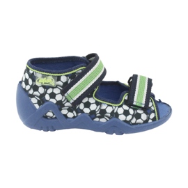 Scarpe da bambino Befado verde 250P078 bianca blu navy